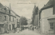 Le Lonzac : "Le Lonzac (Corrèze) - Place de l'église".