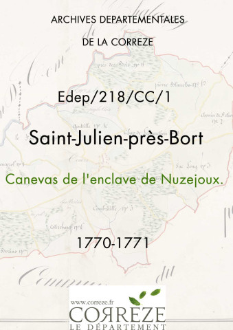 Canevas de l'enclave de Nuzejoux.
