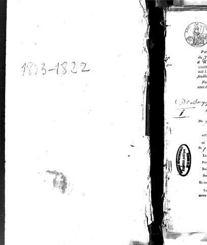 Naissances, mariages, décès (1813-1822)