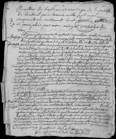 Baptêmes, mariages, sépultures (1751-1773)