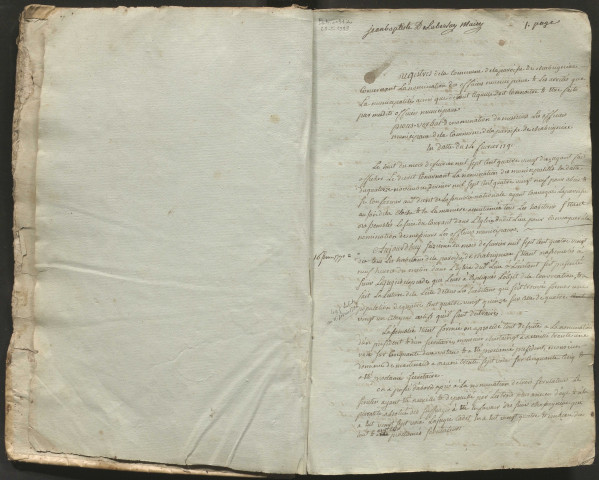 Délibérations du conseil municipal. 14 février 1790-13 mai 1812