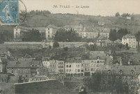 Tulle : "58. Tulle - Le Lycée". On aperçoit l'ancien collège sis sur le quai de la République.