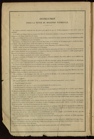 Classe 1907 : matricules 1 à 498.