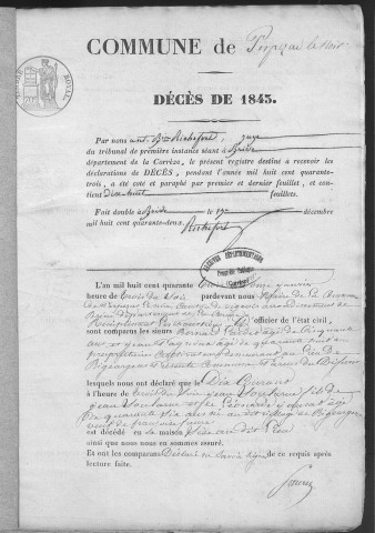 Décès (1843-1862)