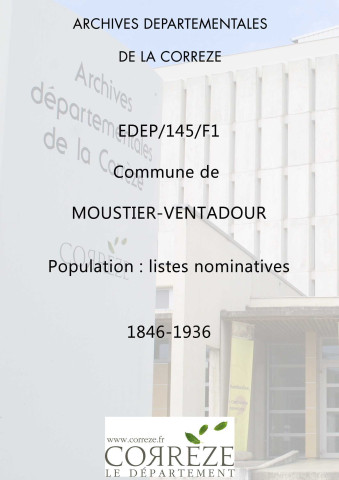Population : listes nominatives. 1846-1936