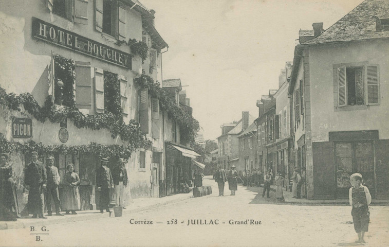 Juillac : "Corrèze - 258 - Juillac - Grand' rue".