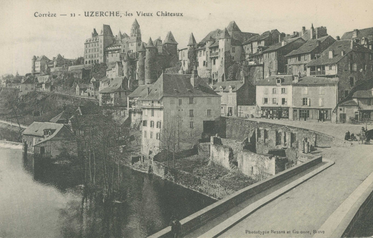 Uzerche : "Corrèze - 21 - Uzerche , les vieux châteaux".