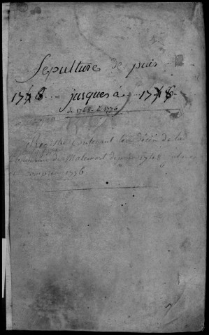 Sépultures (1747-1776)