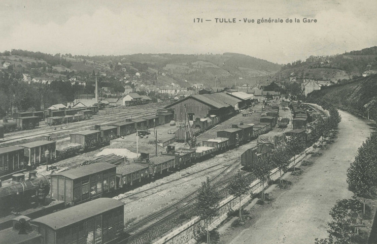 Tulle : "171 - Tulle - Vue générale de la gare".