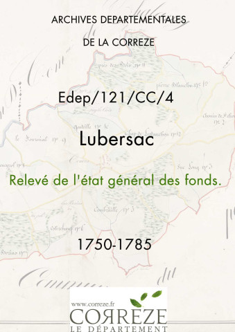 Relevé de l'état général des fonds. 1750-1785