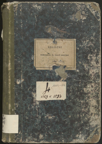 Délibérations du conseil municipal. 12 novembre 1869-06 septembre 1894