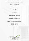 Répertoire chronologique : 4 janvier 1832-8 février 1842