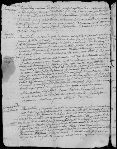 Baptêmes, mariages, sépultures (1769-1792)