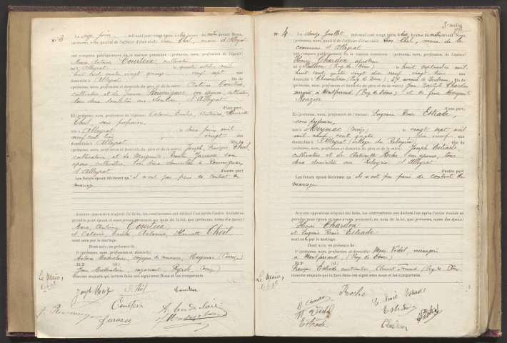 Naissances, mariages, décès (1923-1932).