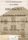 Délibérations du conseil municipal. 23 mai 1838-22 février 1886