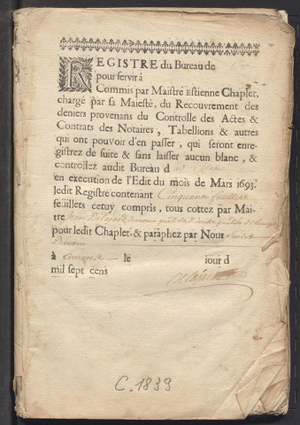 6 août 1702-14 janvier 1704