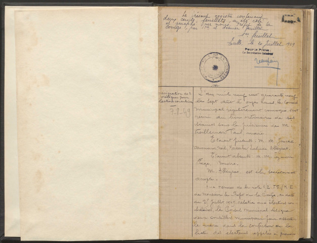 Délibérations du conseil municipal. 07 août 1949-16 mai 1954