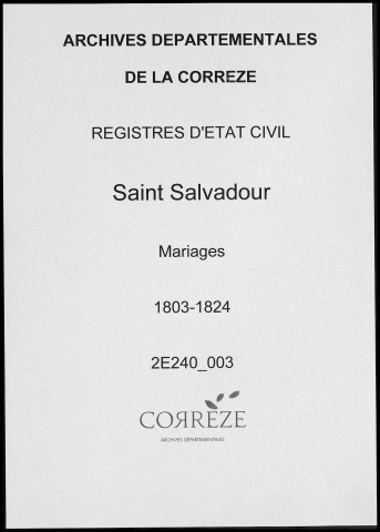 Mariages (1803-1824)