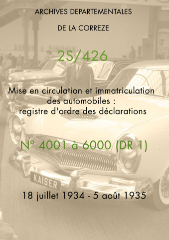 N° 4001 à 6000 (DR 1)