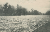 Brive-la-Gaillarde : "4 - Inondations du 30 novembre 1910 - Brive - La Corrèze et le pont Cardinal".