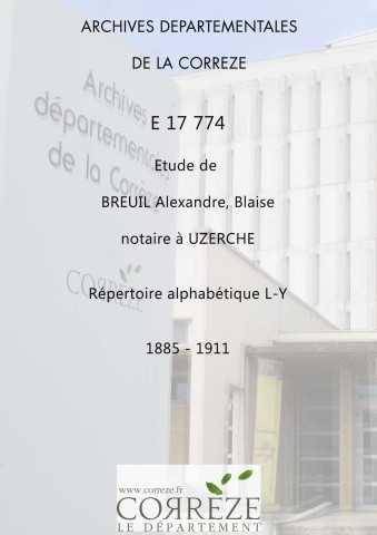 Répertoire alphabétique : L-Z