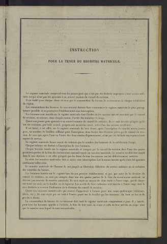 Classe 1883 : matricules 1497 à 1770.