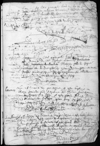 Baptêmes, mariages, sépultures (1642-1670)