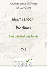 État général des fonds. 1743