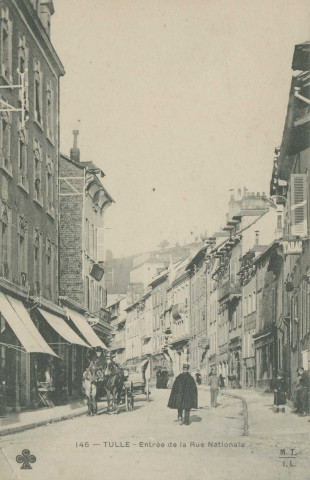 Tulle : "146 - Tulle - Entrée de la rue nationale".