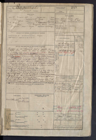 Classe 1912 : matricules 249 à 500.