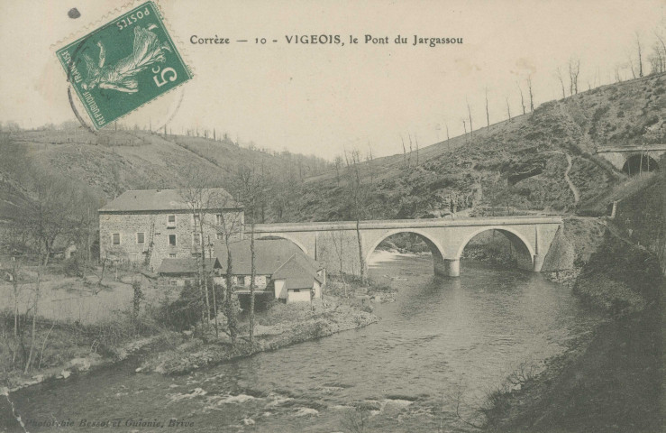 Vigeois : "Corrèze - 10 - Vigeois, le pont du Jargassou".