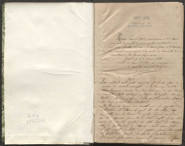 Délibérations du conseil municipal. 22 mai 1881-30 mai 1897