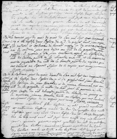 Baptêmes, mariages, sépultures (1755-1777)