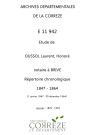 Répertoire chronologique : 1 janvier 1847-30 décembre 1864