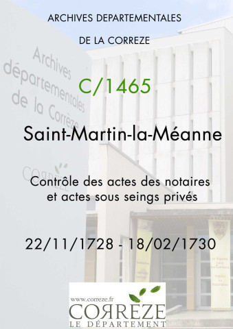 22 novembre 1728-18 février 1730