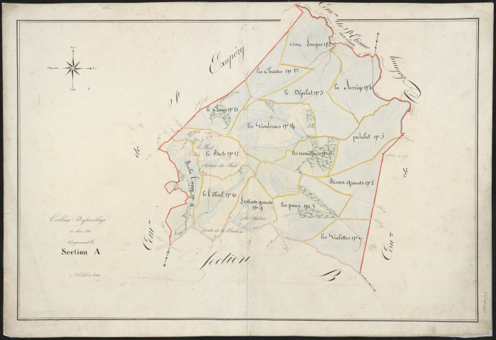 Tableau d'assemblage de la section A