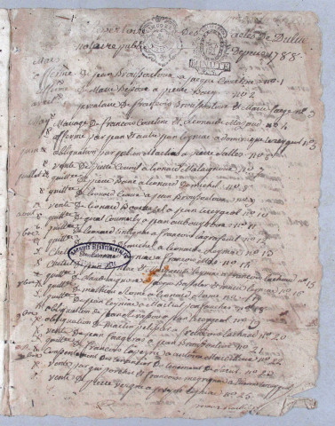 Répertoire chronologique : mars 1788-thermidor an V