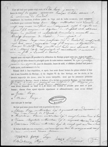 Mariages (1883-1902)