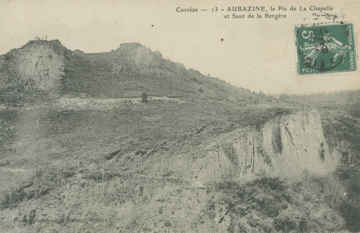 Aubazine : "Corrèze - 13 - Aubazine, le pic de la Chapelle et saut de la Bergère".