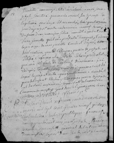 Baptêmes, mariages, sépultures puis naissances, mariages, décès (1782-1802)