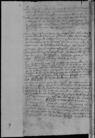 Mariages, sépultures (1628-1667)