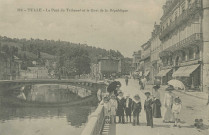 Tulle : "210 - Tulle - Le pont du tribunal et le quai de la République".