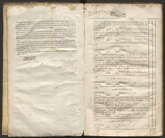 11 juillet 1739-18 janvier 1742