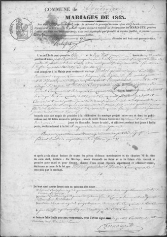 Mariages (1843-1862)