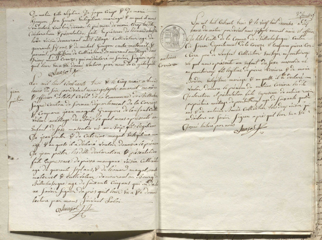 Naissances, mariages, décès (1833-1842)