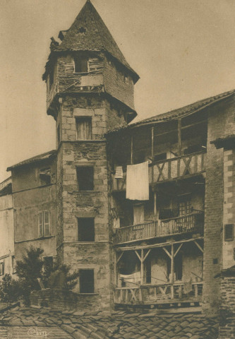 Tulle : "Tulle (Corrèze) - La tour d'Alverge".
