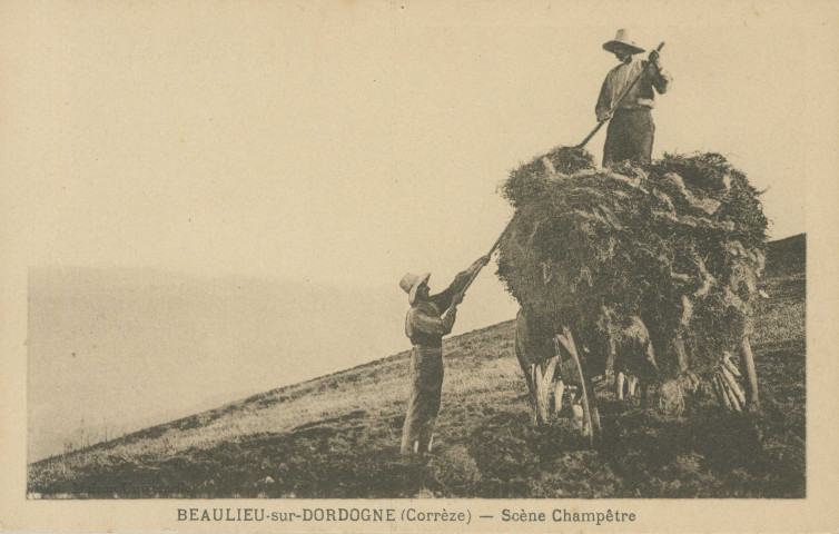Beaulieu-sur-Dordogne : "Beaulieu-sur-Dordogne (Corrèze) - Scène champêtre".