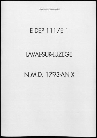 Naissances, mariages, décès (1793-1802)