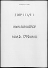 Naissances, mariages, décès (1793-1802)