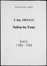 Baptêmes, mariages, sépultures (1783-1792)